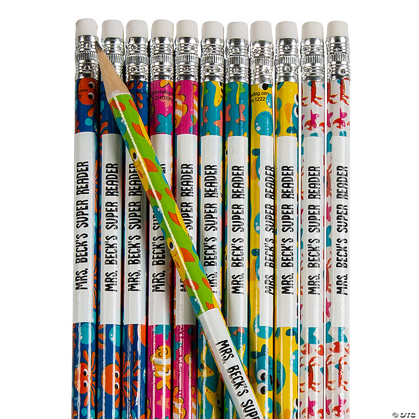 Personalized Under the Sea Pencils - 24 Pc. Image