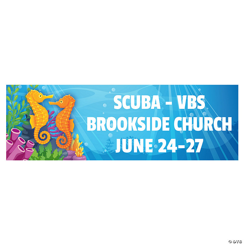 Personalized Under the Sea VBS Banner - Large Image Thumbnail