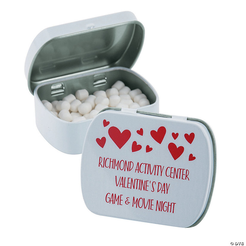Personalized Valentine's Day Mint Candy Tins 24 Pc. Oriental Trading