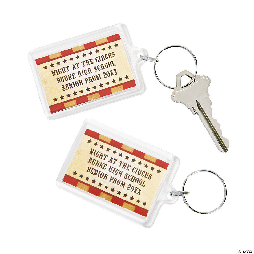 Personalized Vintage Circus Keychains 12 Pc. Oriental Trading