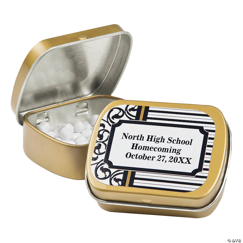 Personalized Vintage Elegance Mint Candy Tins Oriental Trading