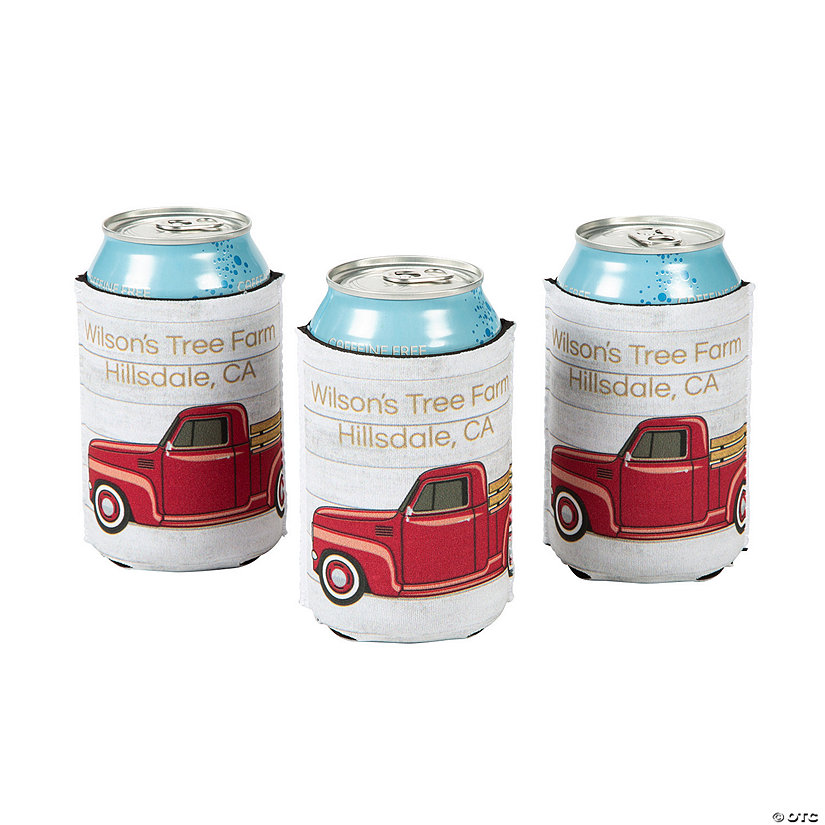Personalized Vintage Truck Can Coolers - 12 Pc. Image Thumbnail