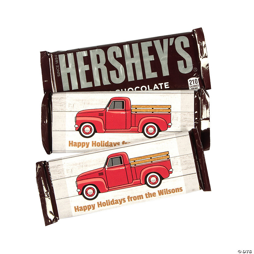 Personalized Vintage Truck Candy Bar Labels - 12 Pc. Image Thumbnail