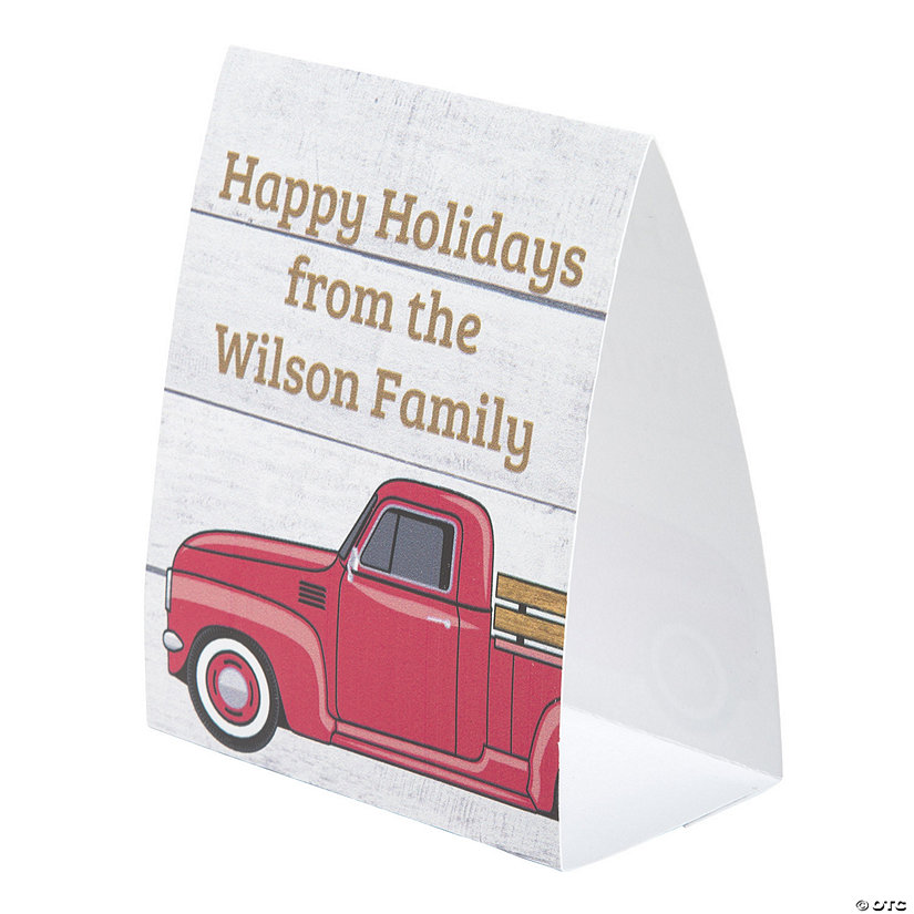 Personalized Vintage Truck Table Tents - 12 Pc. Image