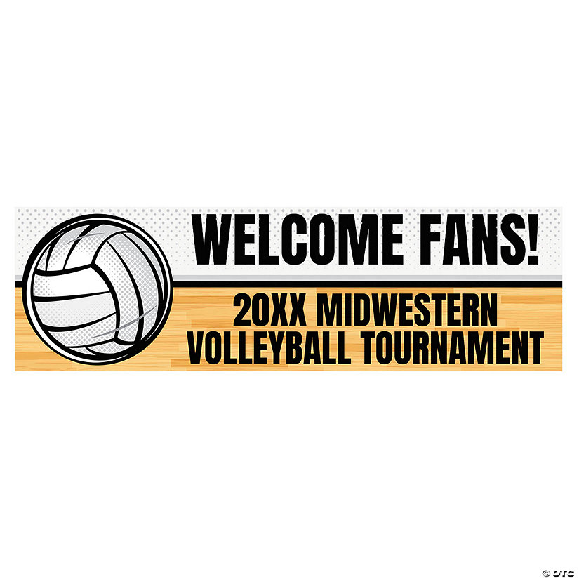Personalized Volleyball Banner - Medium Image