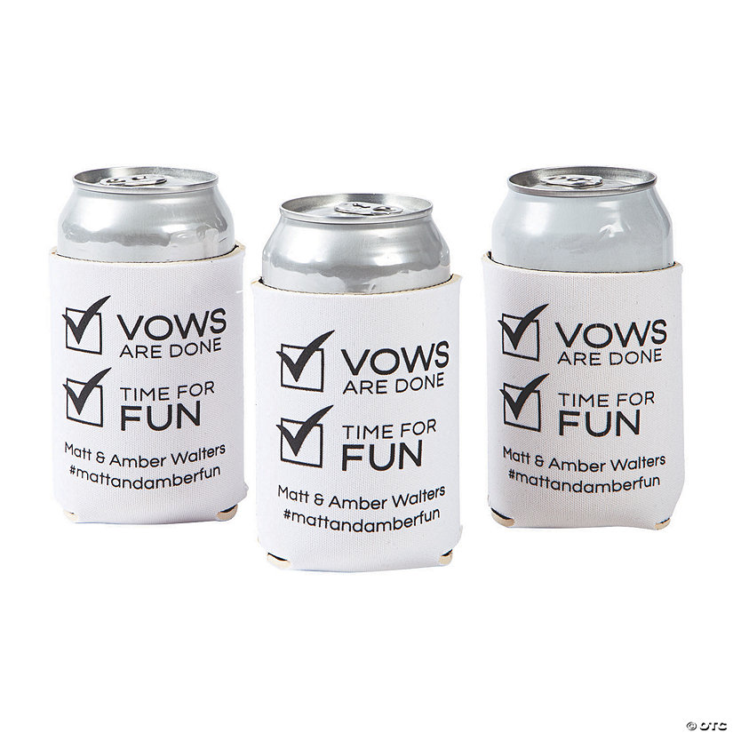 Personalized Vows Are Done Can Coolers - 48 Pc. Image Thumbnail