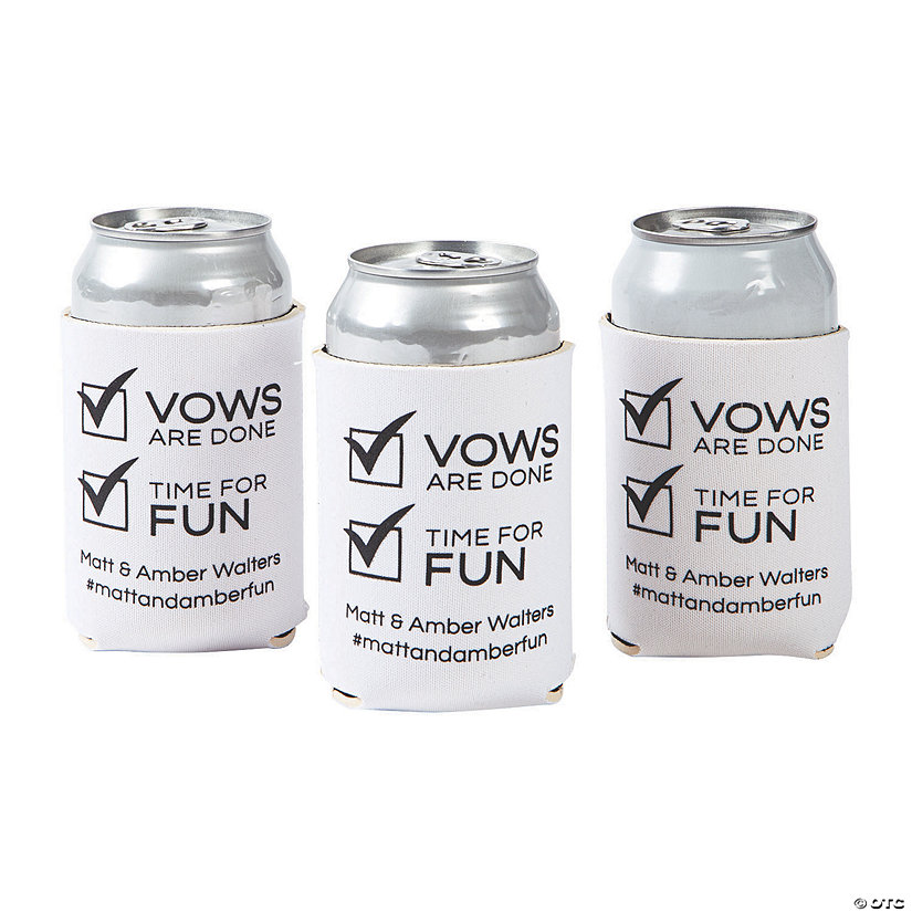 Personalized Vows Are Done Can Coolers - 48 Pc. Image
