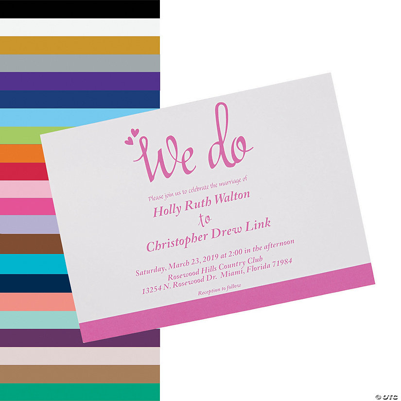 Personalized We Do Wedding Invitations | Oriental Trading