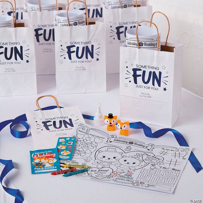 Personalized Wedding Kids&#8217; Busy Bag Kit for 12 Image