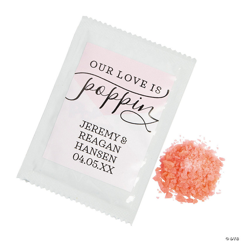 Personalized Wedding Popping Candy Packs &#8211; 36 Pc. Image