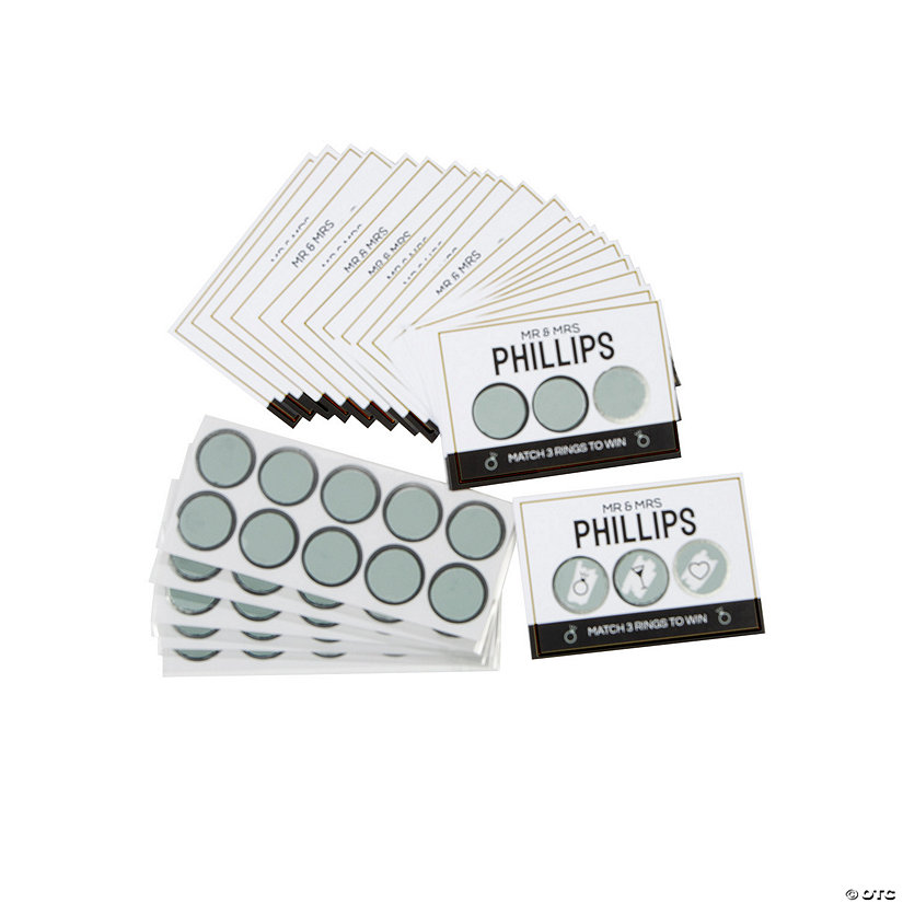 Personalized Wedding Reception Scratch-Off Ticket Game Image