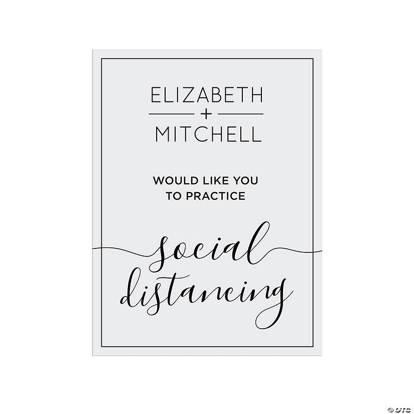 Personalized Wedding Social Distance Sign Image Thumbnail