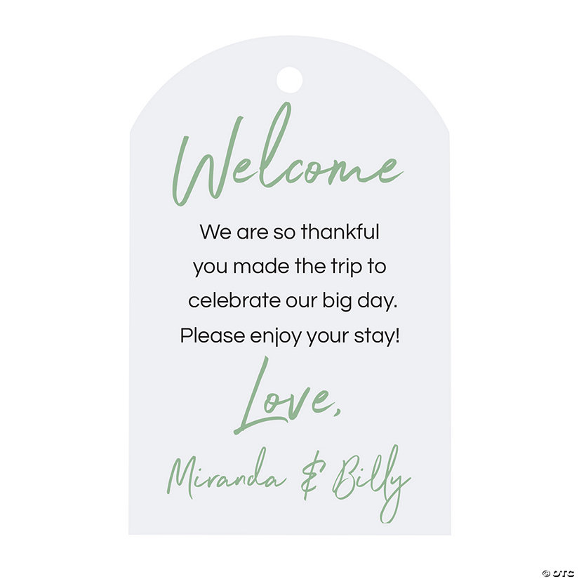 Personalized Wedding Welcome Tags - 24 Pc. Image