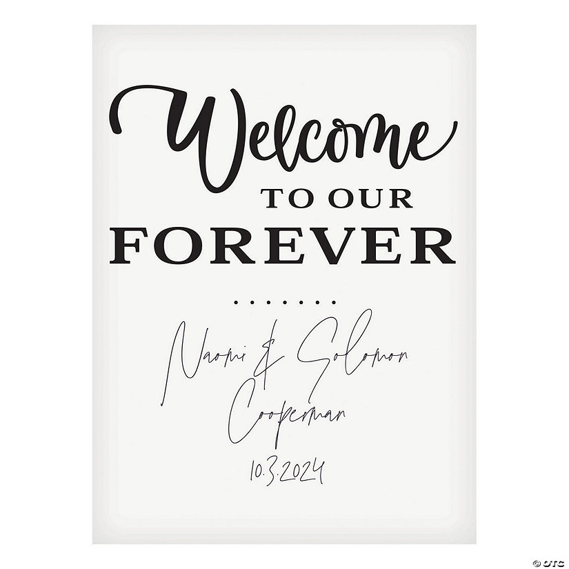 Personalized Welcome to Our Forever Wedding Sign Image