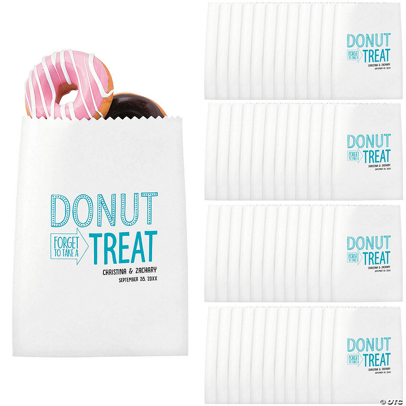 Personalized White Donut Treat Bags | Oriental Trading