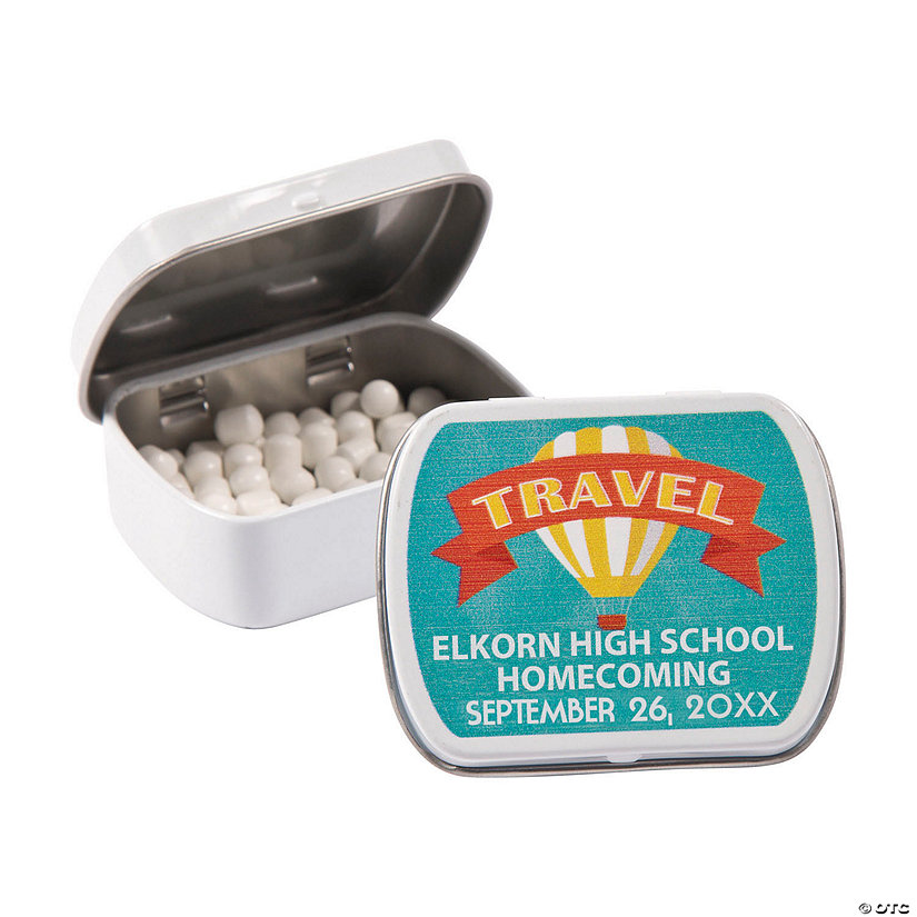 Personalized World Traveler Mint Tins - 24 Pc. Image