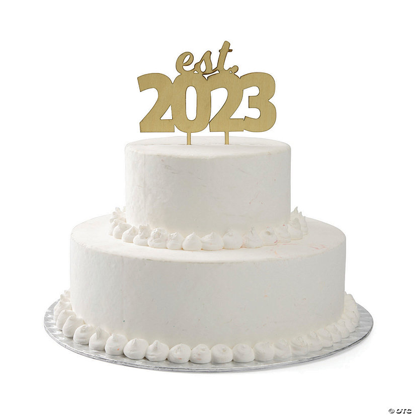 Personalized Year Cutout Cake Topper Image
