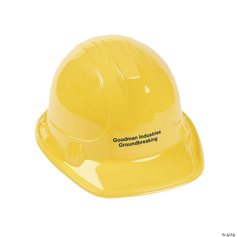 Personalized Yellow Construction Hats Oriental Trading
