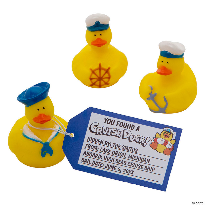 Personalized You&#8217;ve Been Ducked Cruise Handouts with Tags for 24 Image Thumbnail