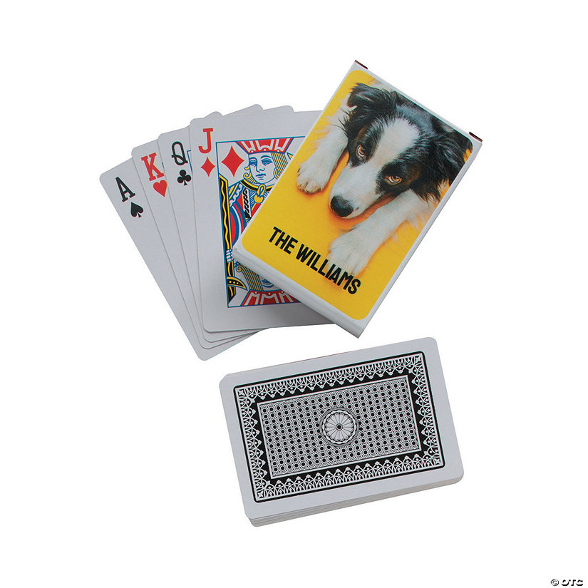 Playing Cards with Custom Photo Box Oriental Trading