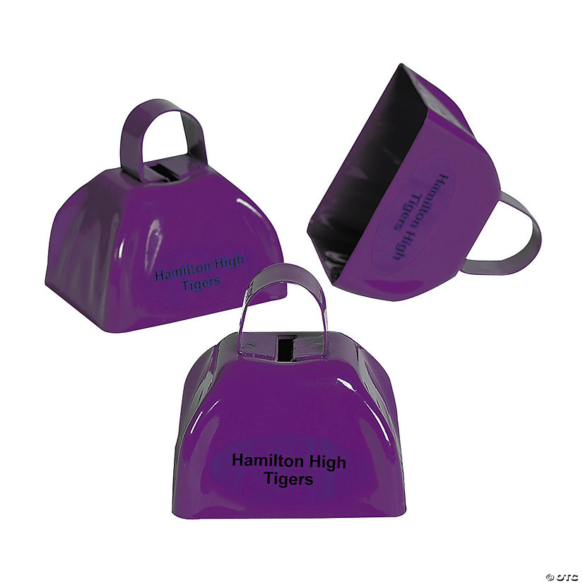 Purple Personalized Cowbells - 12 Pc. Image