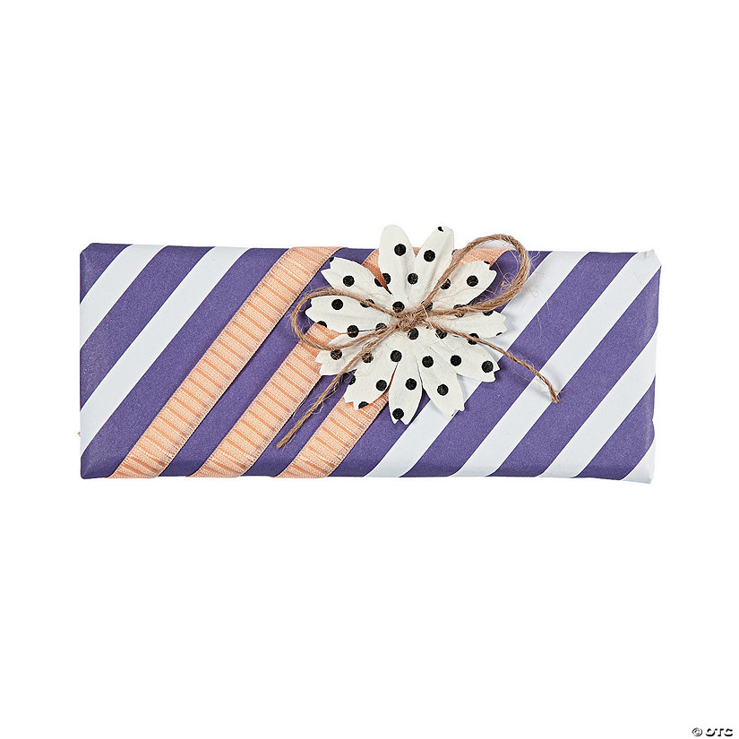 Purple Striped and Flowered Candy Bar Wrap Idea