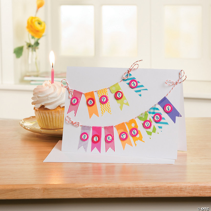 Rainbow Washi Birthday Card Idea