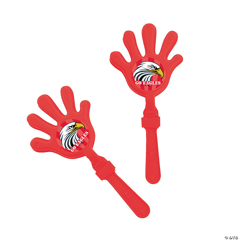Red Team Spirit Custom Photo Hand Clappers - 12 Pc. Image Thumbnail