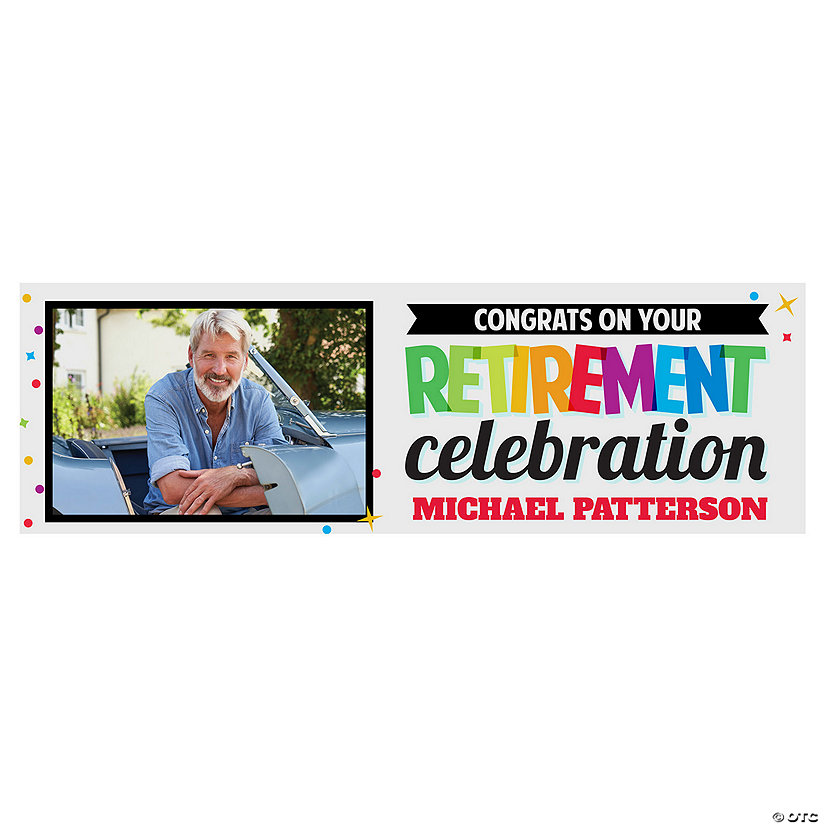 Retirement Photo Custom Banner Medium