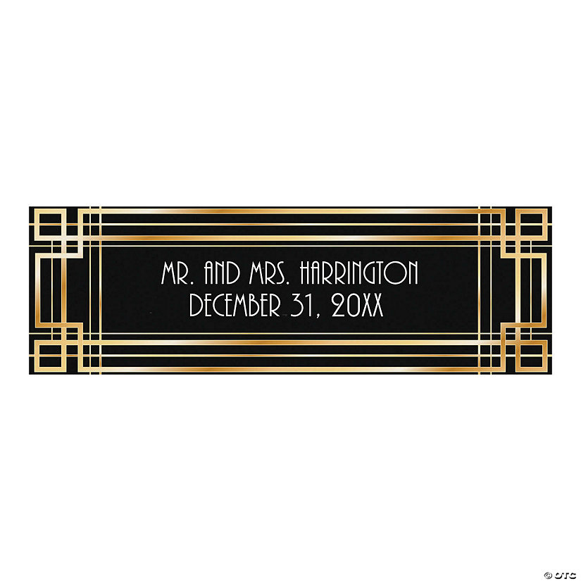 Roaring 20s Art Deco Grand Events Custom Banner - Small Image Thumbnail
