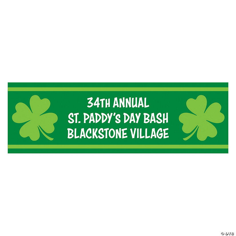 Shamrocks St. Patrick&#8217;s Day Custom Banner - Small Image Thumbnail