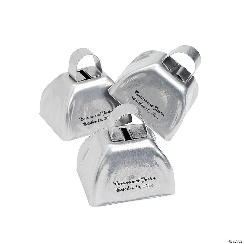 Silver Personalized Cowbells - 12 Pc. Image Thumbnail