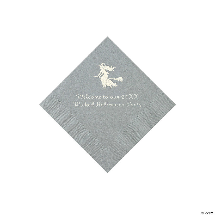 Silver Witch Personalized Napkins with Silver Foil - 50 Pc. Beverage Image Thumbnail