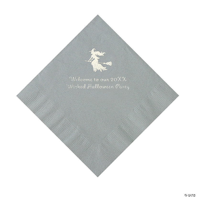 Silver Witch Personalized Napkins with Silver Foil &#8211; 50 Pc. Luncheon Image Thumbnail
