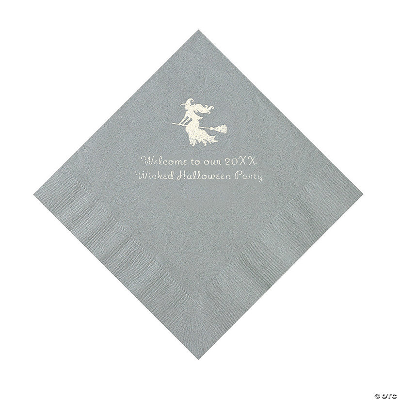 Silver Witch Personalized Napkins with Silver Foil &amp;#8211; 50 Pc. Luncheon Image