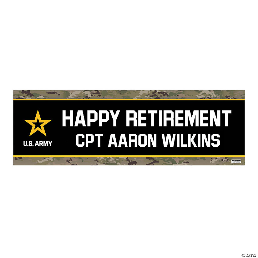 U.S. Army<sup>&#174;</sup> Happy Retirement Custom Banner - Medium Image Thumbnail