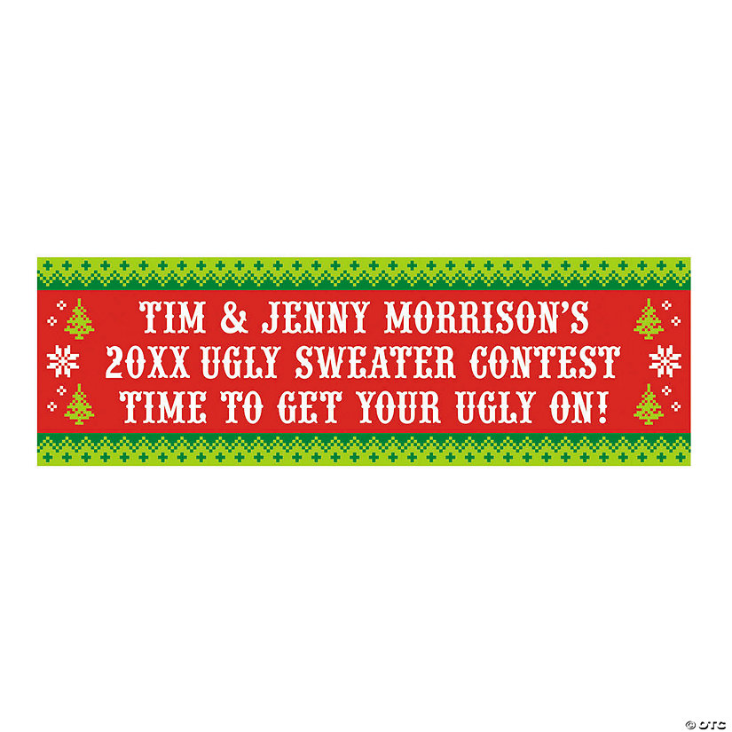 Ugly Sweater Christmas Custom Banner - Small Image