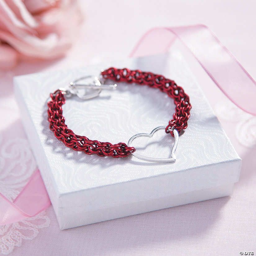 Valentine&#8217;s Chain Mail Bracelet Idea Image