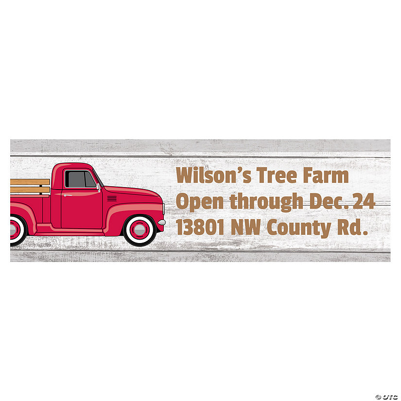 Vintage Red Truck Custom Banner - Large Image Thumbnail
