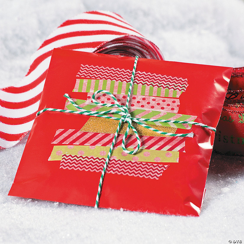 Washi Tape Holiday Gift Packaging Idea Oriental Trading