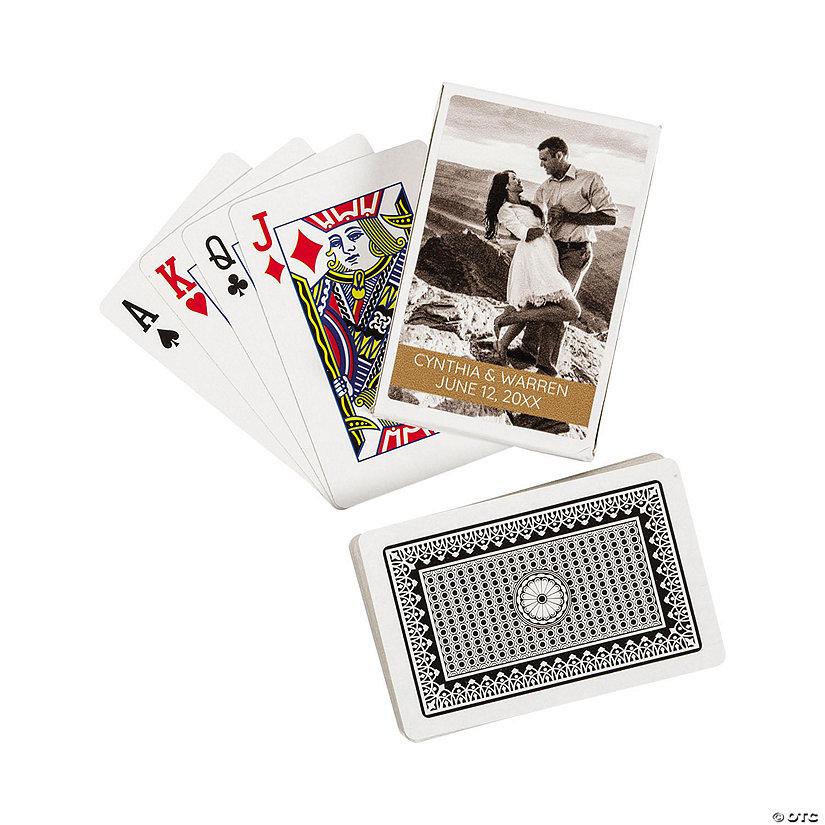 Wedding Playing Cards with Custom Photo Box - 12 Pc. Image Thumbnail