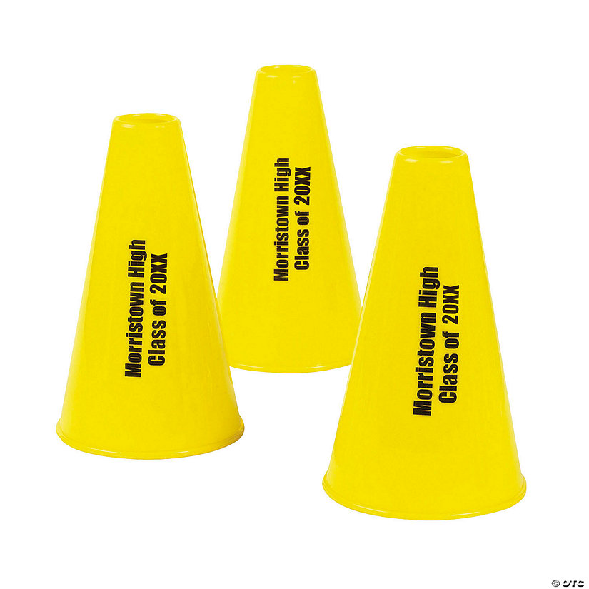 Yellow Personalized Megaphones - 12 Pc. Image