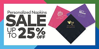 Personalized Napkins Sale - Up to 25% Off