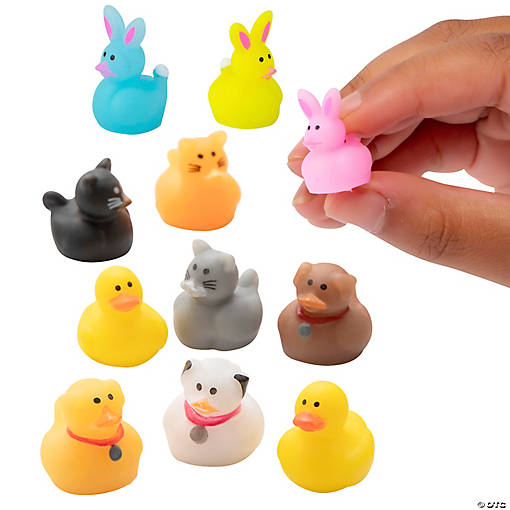 1/2" - 3/4" Bulk 72 Pc. Micro Rubber Duck Assortment