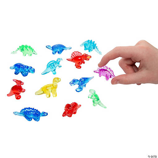1" &amp;#8211; 2" Bulk 144 Pc. Transparent Dinosaurs Plastic Counters Assortment