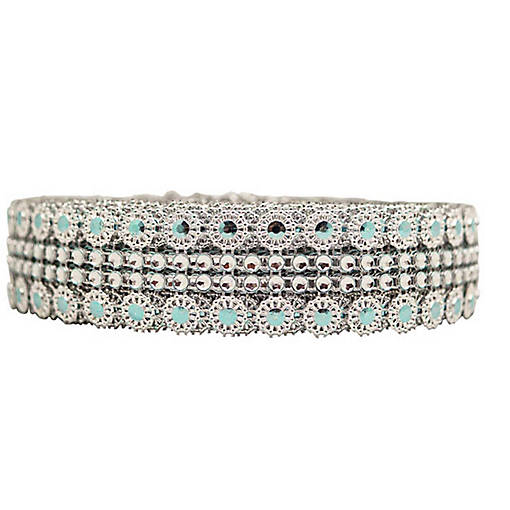 1.25" x 10 Yards Silver / Blue Mesh Wrap