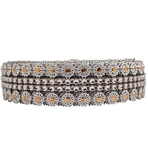 1.25" x 10 Yards Silver / Champagne Mesh Wrap