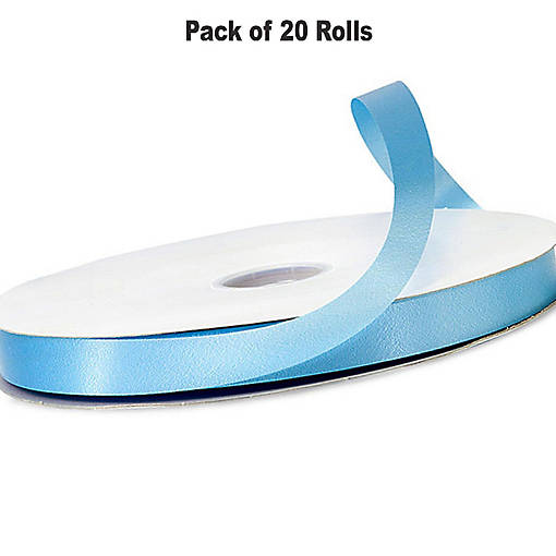1/4"x100 yard Light Blue Polyester Satin Gift Ribbon