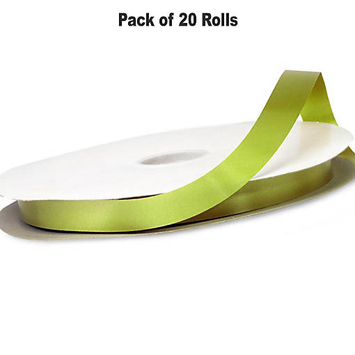 1/4"x100 yard Olive Polyester Satin Gift Ribbon