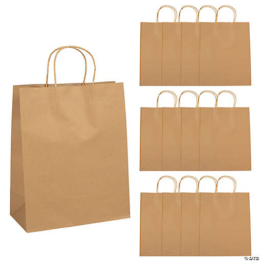 Oriental Trading : Customer Reviews : 5 x 10 Medium Hotel Welcome Kraft  Paper Gift Bags with Personalized Favor Stickers - 12 Pc.